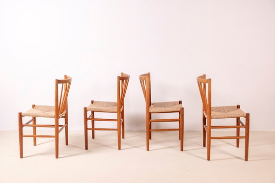 Image 1 of 4x Jørgen Bækmark J80 Oak Dining Chair, 1967 FDB