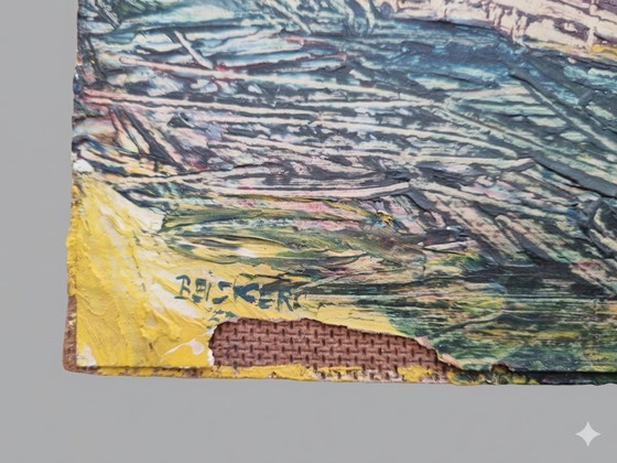 Image 1 of Expressive oil painting / church view – Dr. Heinz Beisker (1908-1991) - Düsseldorf School