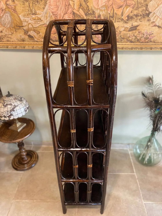 Vintage rattan shelf – Shelving unit, Wicker (photo 5 of 15)