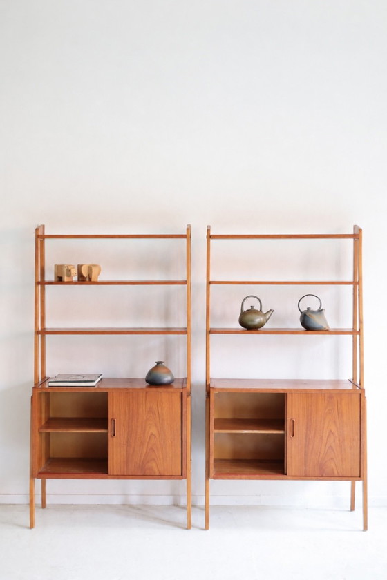 Ensemble de 2 armoires murales scandinaves vintage, années 1950/60 – Wood (photo 7 of 7)