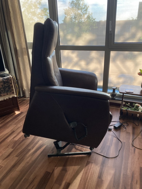 Image 1 of Sillón reclinable de cuero de gran tamaño