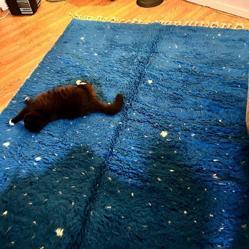 Berberwollteppich, dekoriert, 200 cm x 200 cm