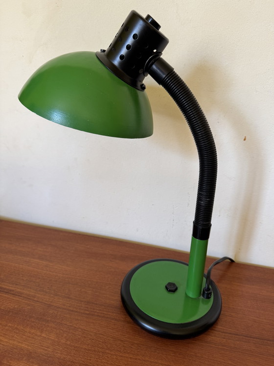Image 1 of Grüne Aluminor Gelenk-Schreibtischlampe aus den 70er Jahren