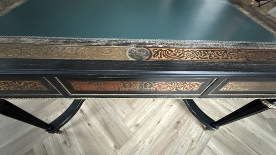 Image 1 of Boule style desk and cabinet