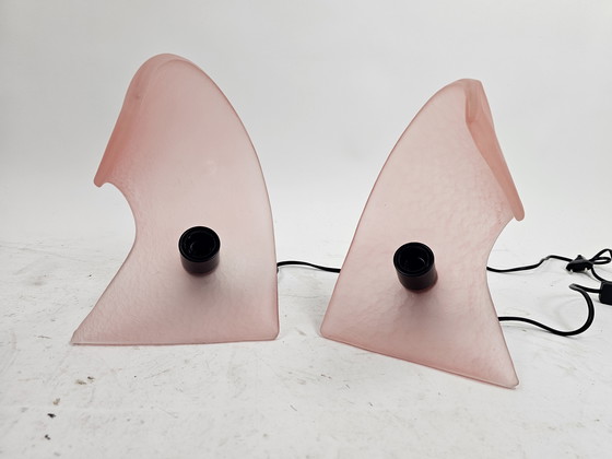 Image 1 of Set van 2 de Mayo glazen tafellampen 1980s