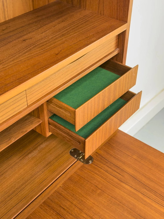 Libreria vintage in teak con scrivania di Omann Jun, anni '60 – Librerie, Scandinavian (photo 15 of 31)
