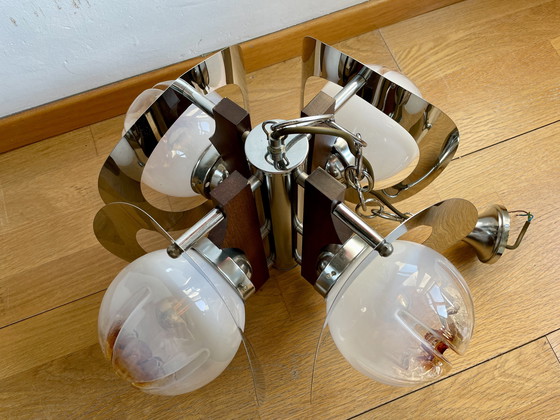 Image 1 of Lampe suspendue Mazzega Murano de l'ère spatiale