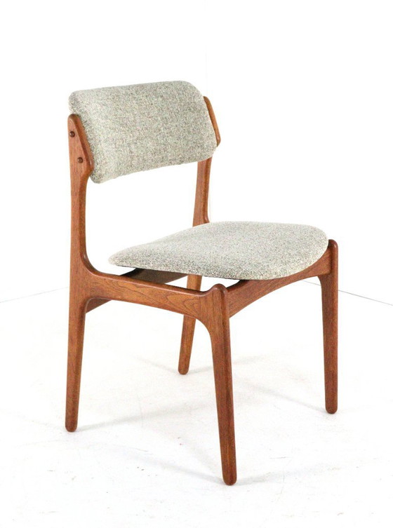 Image 1 of Set of 4 Erik Buch for O.D. mobler dining chairs model 49 vintage upholstered
