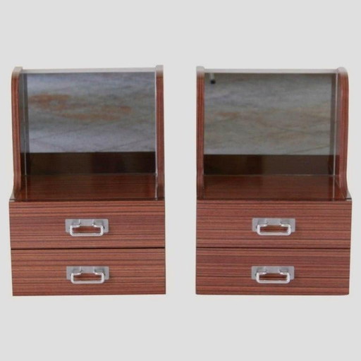 1x Tables de Nuit Vintage Italiennes Mid-Century Modern en Palissandre, circa 1970