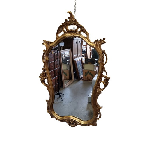 Miroir vintage à crête de style rococo