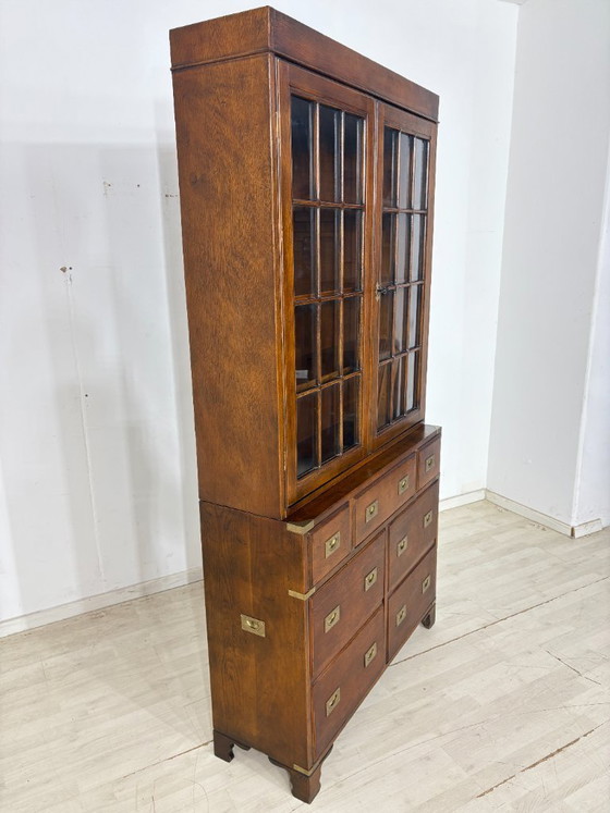 Image 1 of Vitrina de estilo colonial inglés / Vitrina de caoba / Librería / Vitrina
