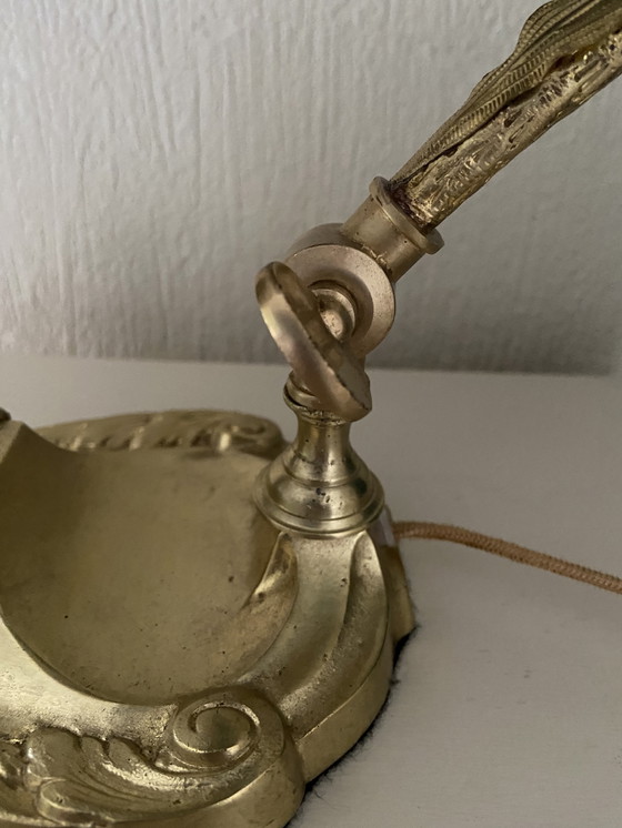 Image 1 of Lampe de bureau vintage articulée en bronze