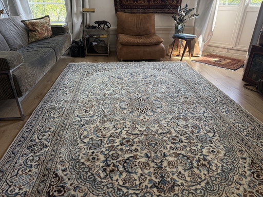 Handgeknüpfter persischer Nain-Teppich im Vintage-Stil – 300 × 201 cm – vloerkleden en tapijten, Wool