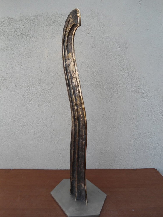 Abstrakt bronzen skulptuur – Beeldhouwkunst, Metaal (photo 5 of 14)