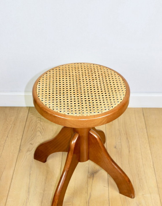 Image 1 of Adjustable vintage round piano stool