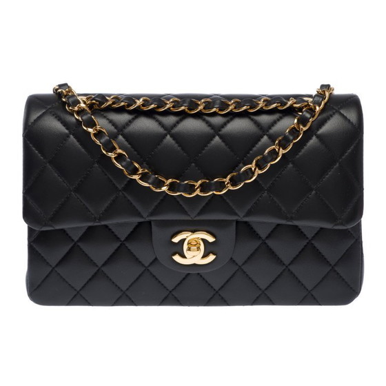 Image 1 of CHANEL Timeless/Classique Tasche aus schwarzem Leder - 103505