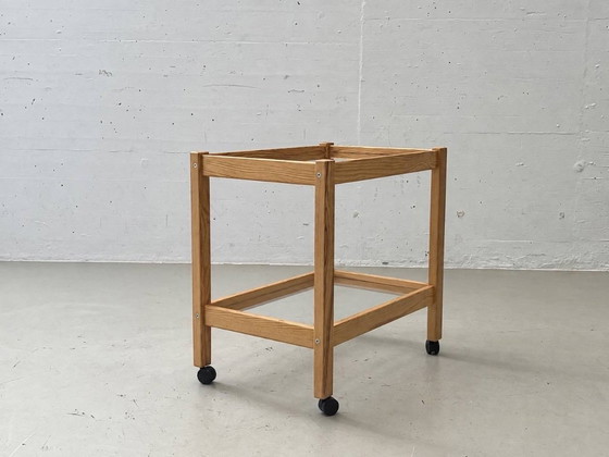 Tavolo su ruote IKEA TEIE in pino e vetro, anni '90 – Carrelli bar, Wood (photo 5 of 12)