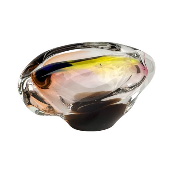 Image 1 of Glasaschenbecher, entworfen von Jozef Rozinek, Borocrystal Nový Bor, Tschechoslowakei, 1970er Jahre.