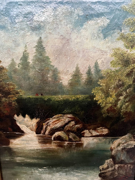 Painting "Ancient landscape". Oil on canvas. – Paintings & Drawings (photo 3 of 7)