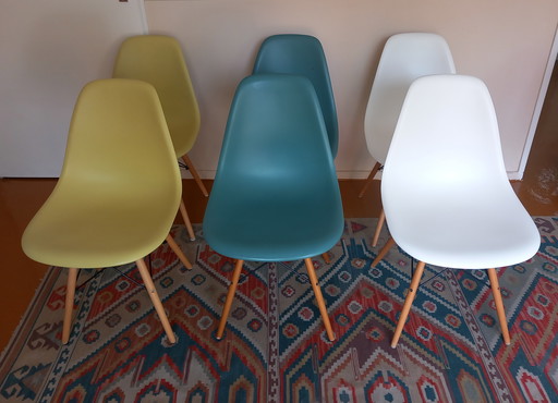6x Vitra/Eames dsw Stühle