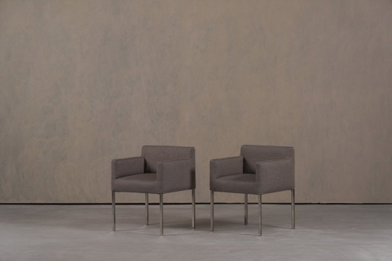 Image 1 of Sedie Ligne Roset in tessuto grigio, Francia, anni 2000, set da 2