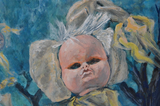 Image 1 of Peinture acrylique .  Visages de bébé