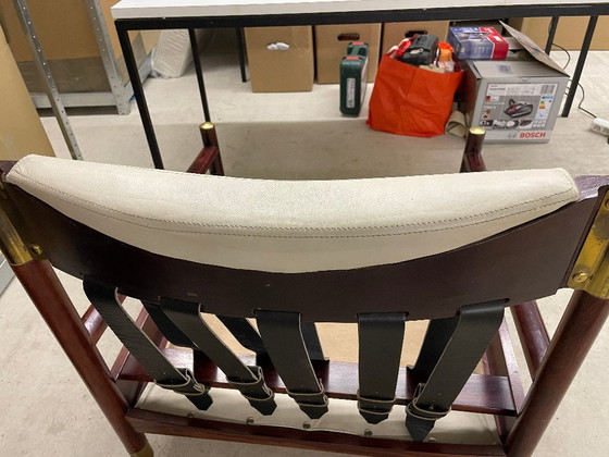 Image 1 of Sillón beige de mediados de siglo con otomana modelo "Sella" de Carlo de Carli