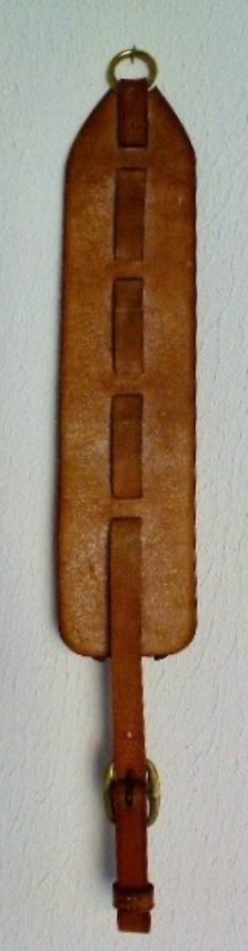 Image 1 of Vintage schellekoord met paard-gerelateerde koperen afbeeldingen. 