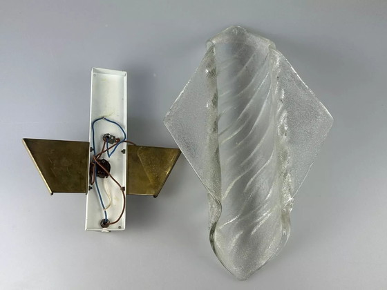 Image 1 of Lampada da parete XL anni '60 e '70 Applique da parete Kaiser Leuchten Ottone Vetro Space Age