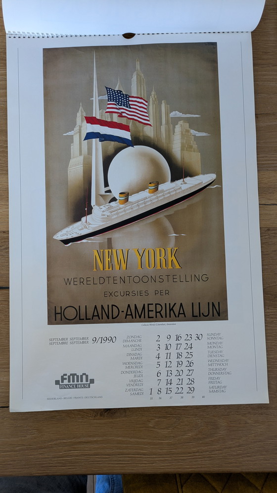 Image 1 of Calendario vintage 1990 Holland Posters (società finanziaria)