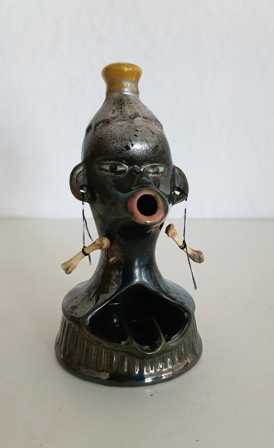 Image 1 of Cenicero Zulú para fumadores de la década de 1950