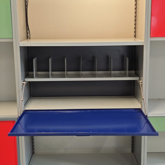Vintage Gispen 5600 Modulaire Kast A.R. Cordemeyer – Wandkast, Metal (photo 13 of 14)