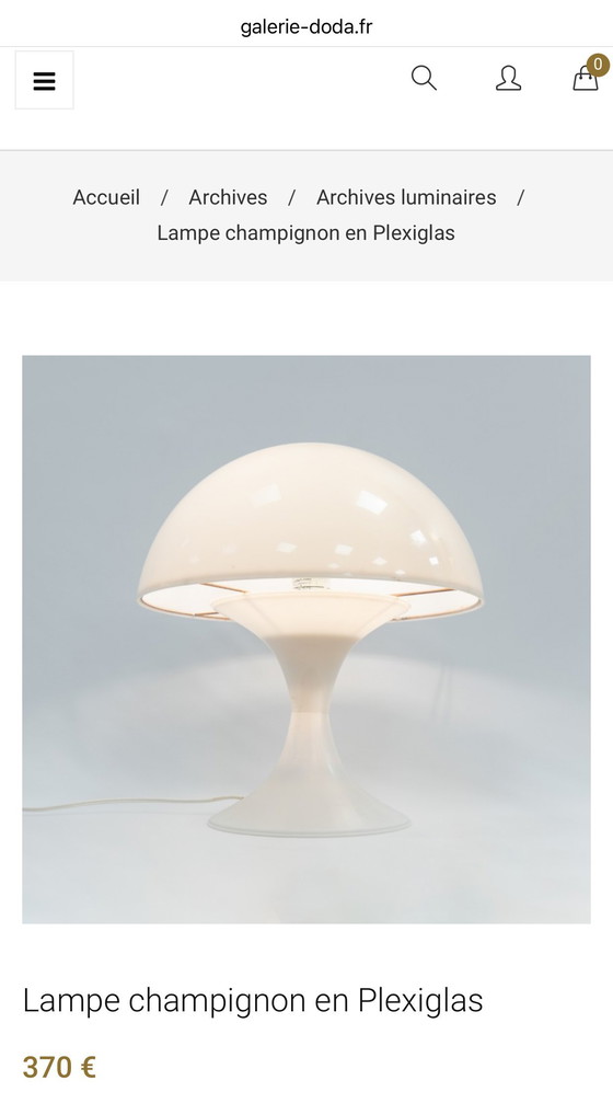 Image 1 of Vintage paddenstoellamp, jaren 70