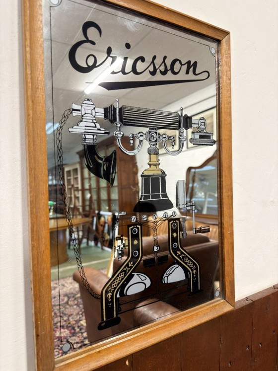 Miroir anglais antique Ericsson – Verre, Bois (photo 5 of 5)
