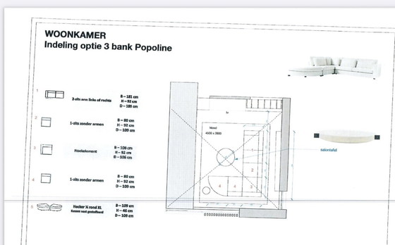 Image 1 of Unique, New and Large Popoline Sofa from EasySofa