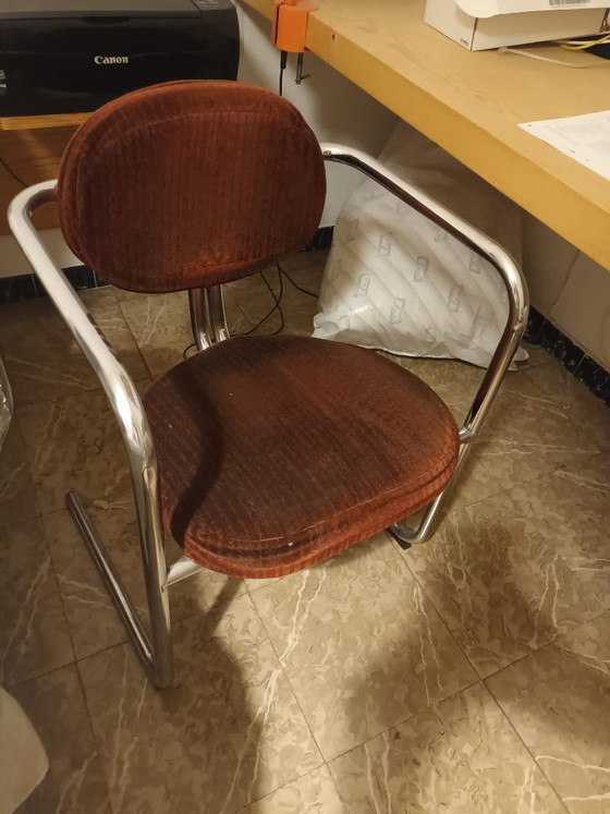 Image 1 of Sedie a sbalzo vintage anni '70 (8 pezzi)