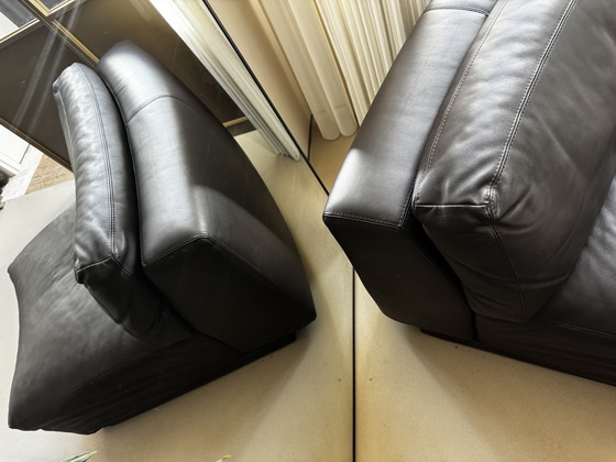 Image 1 of Leolux vintage brown leather fauteuil 