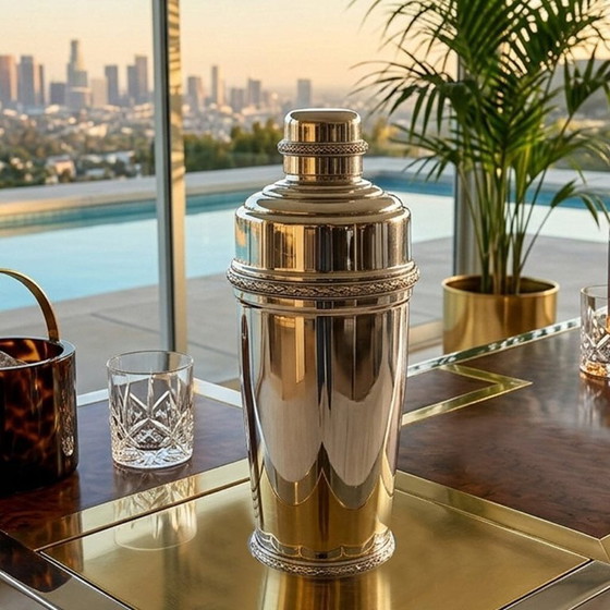 Image 1 of 1930s Art Deco Cocktail Shaker by MB. Made in Italy