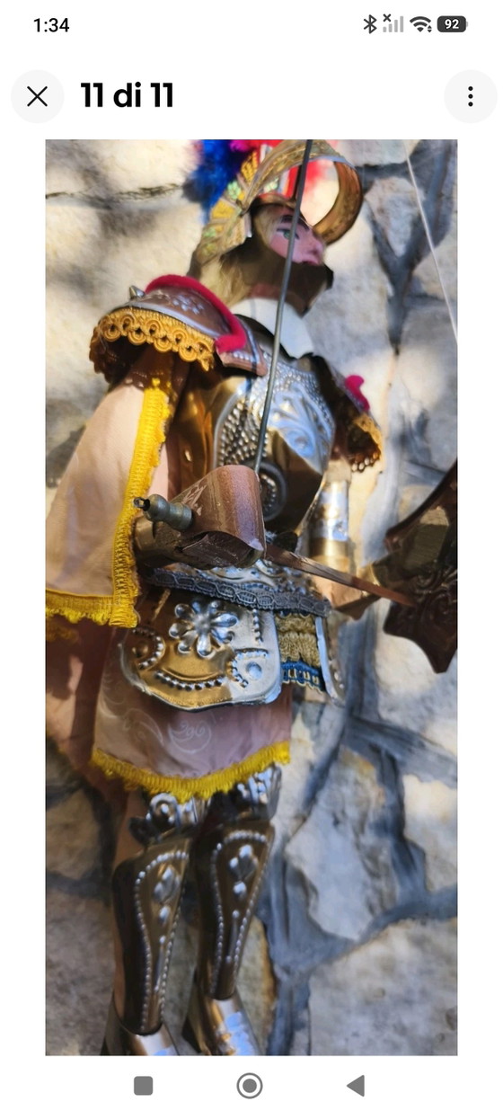 Marionnette vintage Angelica, 50 cm, armure en laiton, pour cérémonie d'honneur – Objets déco, Metal (photo 11 of 12)