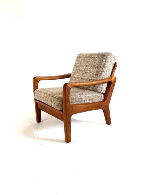Poltrona vintage danese in teak, Juul Kristensen '70 – fauteuils, Wood, Metal