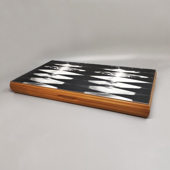 Image 1 of 1980s Gorgeous Piero Fornasetti Backgammon in Excellent condition. Made in Italy