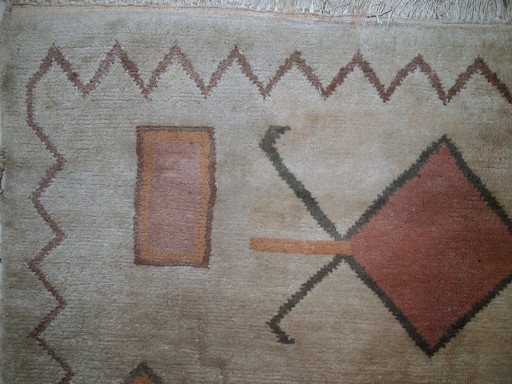 Handgemaakt vintage Tibetaans Khaden-tapijt 159 cm x 237 cm (5,2' x 7,7') jaren 60 - 1C504
