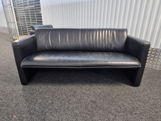 Image 1 of Leolux leren bank + stoel