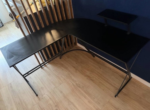 Black Computer Desk With Chair – bureau, Wood (photo 2 of 8)