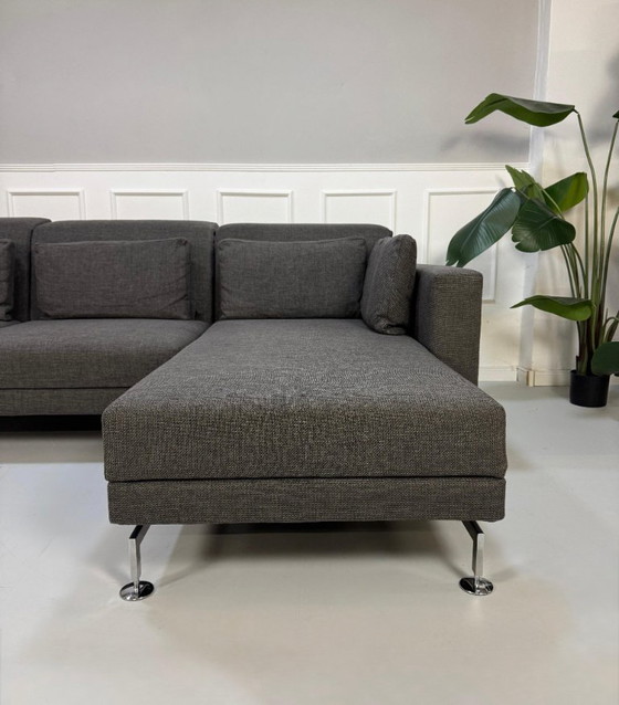 Image 1 of Brühl Moule hoekbank stof designbank grijs slaapbank