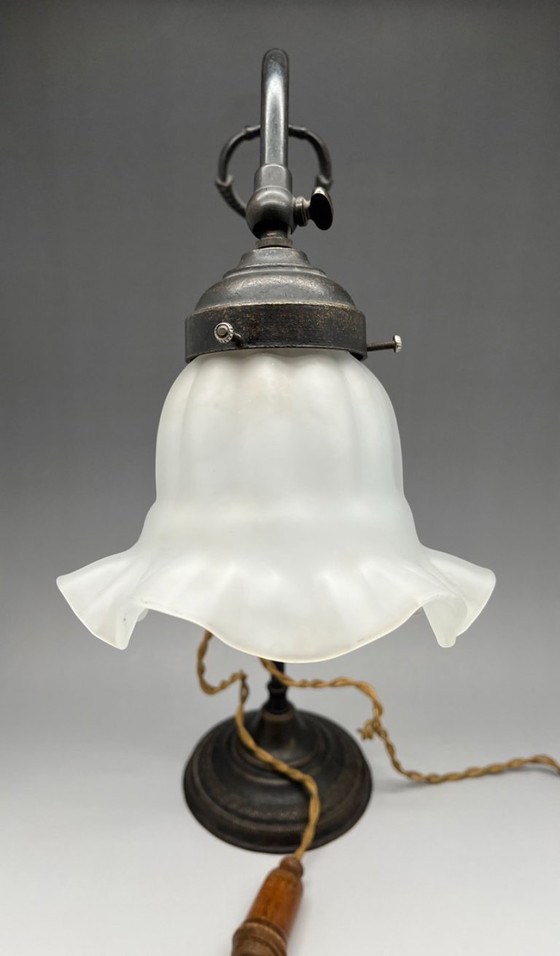 Image 1 of Art Nouveau Art Deco Art Nouveau lamp - messing/brons
