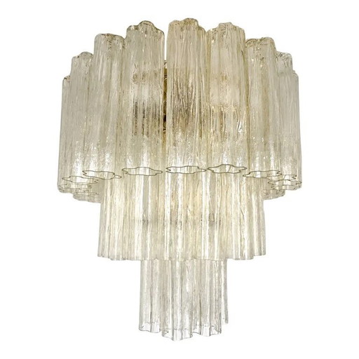 Plafonnier Tronchi en verre de Murano, luxueux luminaire italien inspiré du champagne