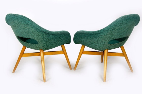 Armchairs by Miroslav Navratil for Tatra Nábytok, 1960s, Set of 2 – Textile, Wood (photo 11 of 22)