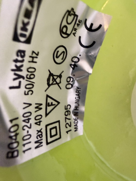 Image 1 of Lykta lamp lime green Ikea