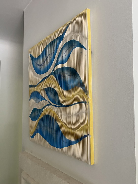 Image 1 of Tableau sculpture art textiles Ref : feuille